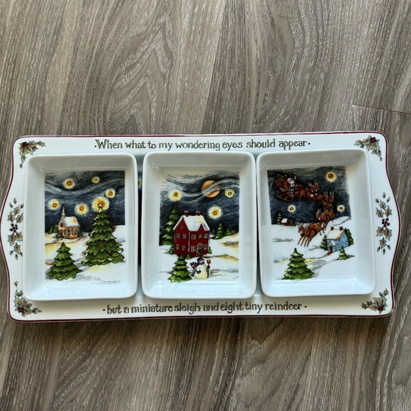 A Christmas Story Portmeirion 4pc Snack/Serving Tray - Picture 1 of 8